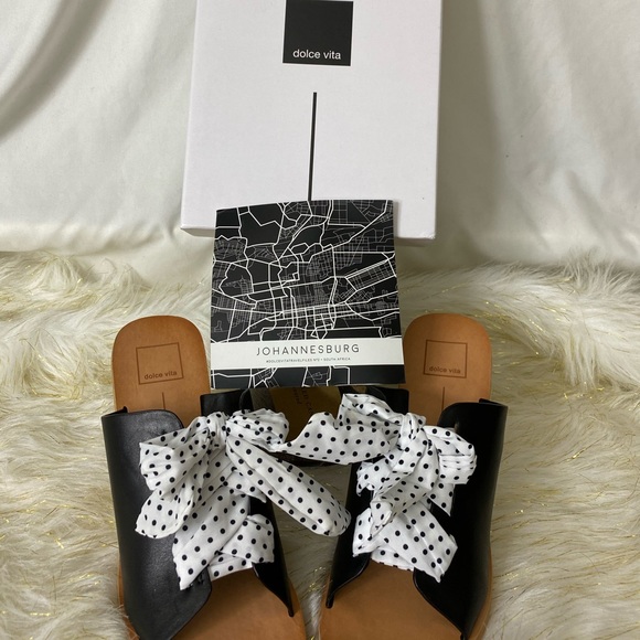 Dolce Vita Shoes - dolce vita-Black w/Black & White Polla Dot Ribbon